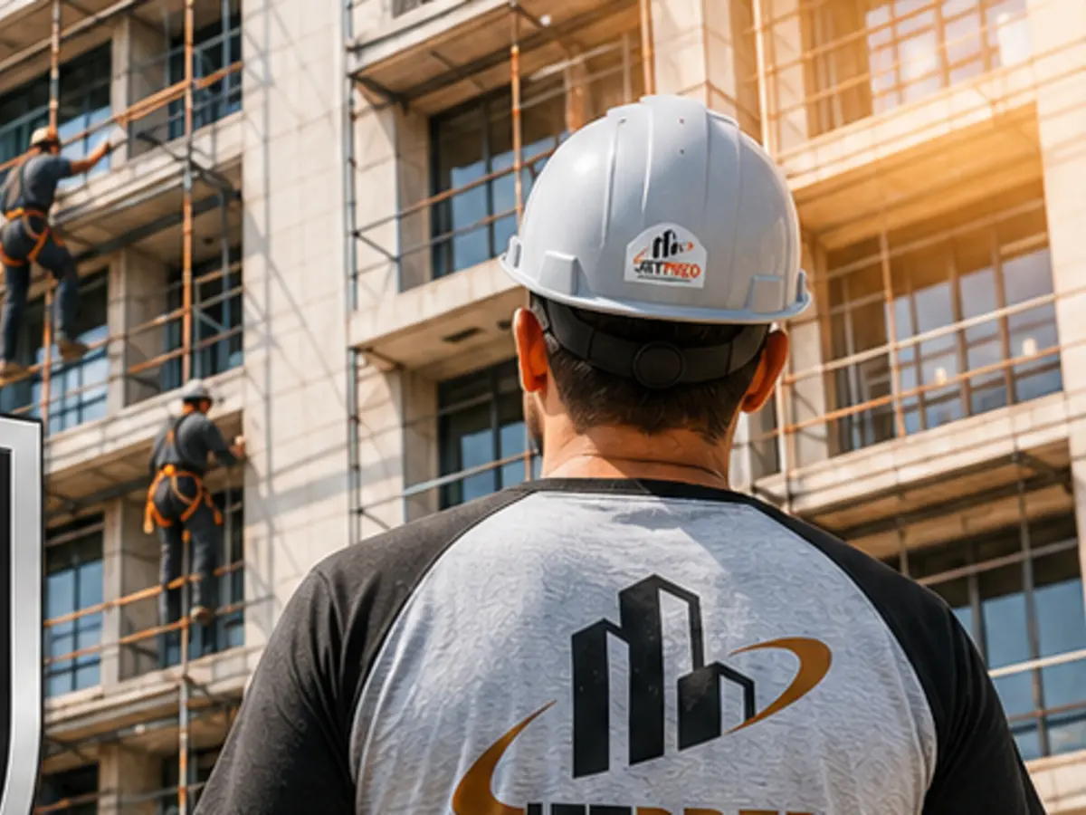 Equipe JETpred em obra e recuperação de fachada